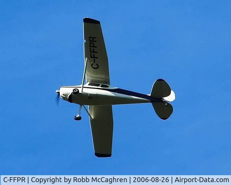 C-FFPR, 1950 Cessna 170A C/N 19343, C-FFPR banking right (west) over the Wetaskiwin Golf Club