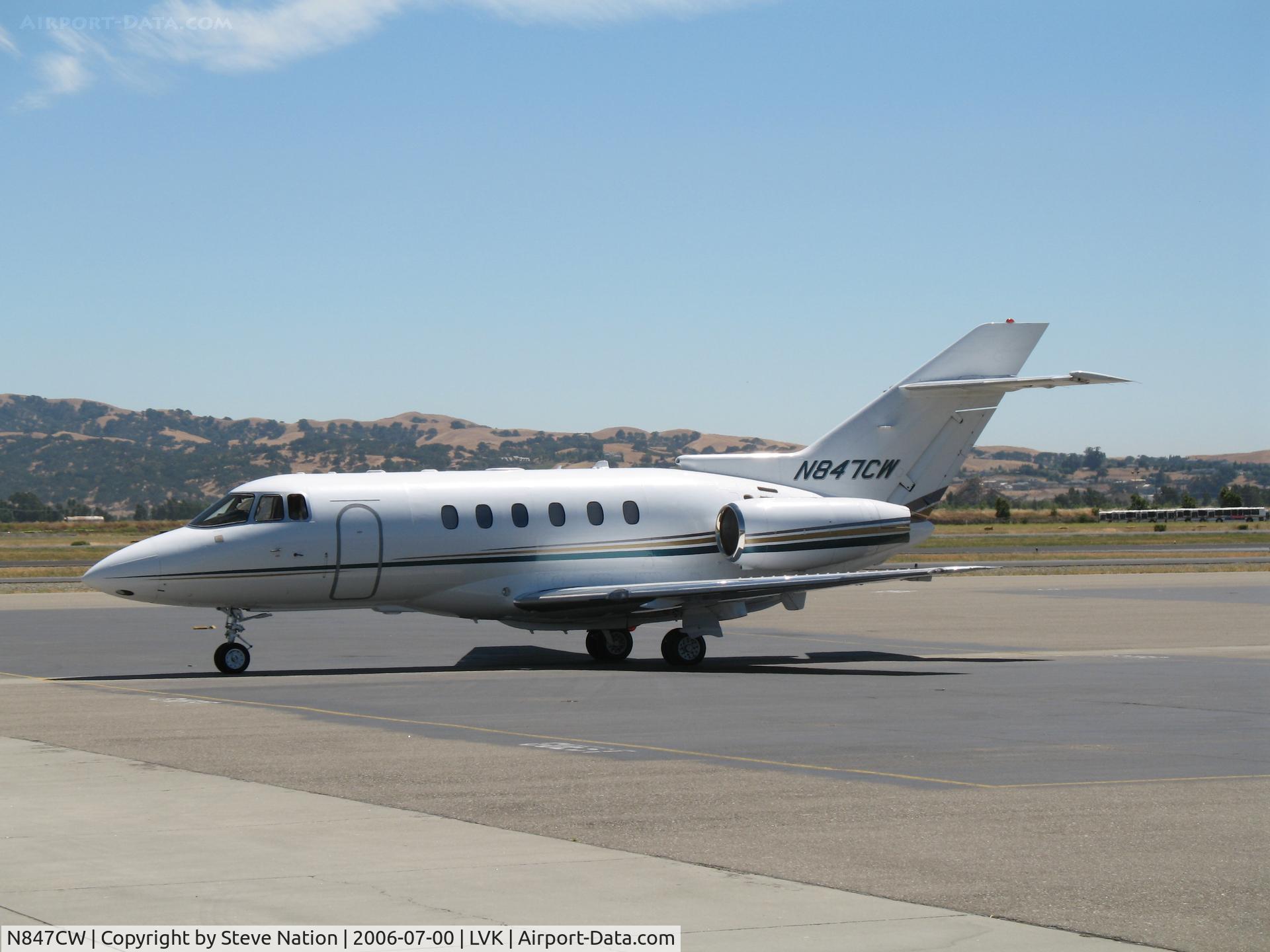 N847CW, 2003 Raytheon Hawker 800XP C/N 258647, Curtiss-Wright Raytheon Hawker 800KP @ LIvermore Municipal Airport, CA