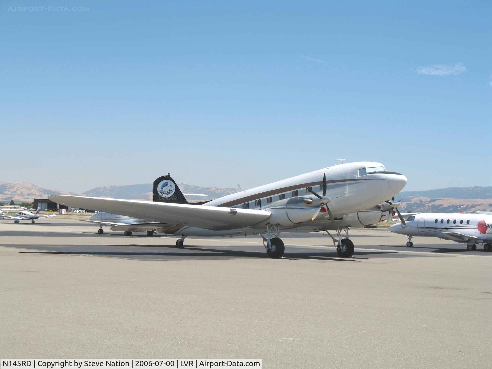 N145RD, 1942 Douglas DC-3-65TP (C-47A-90-DL) C/N 20175, Baja Air Aero Modifications (South Africa) AMI-DC-3-65TP (DC-3 s/n 20175) with PT-6A turboprops @ Livermore Municipal Airport, CA