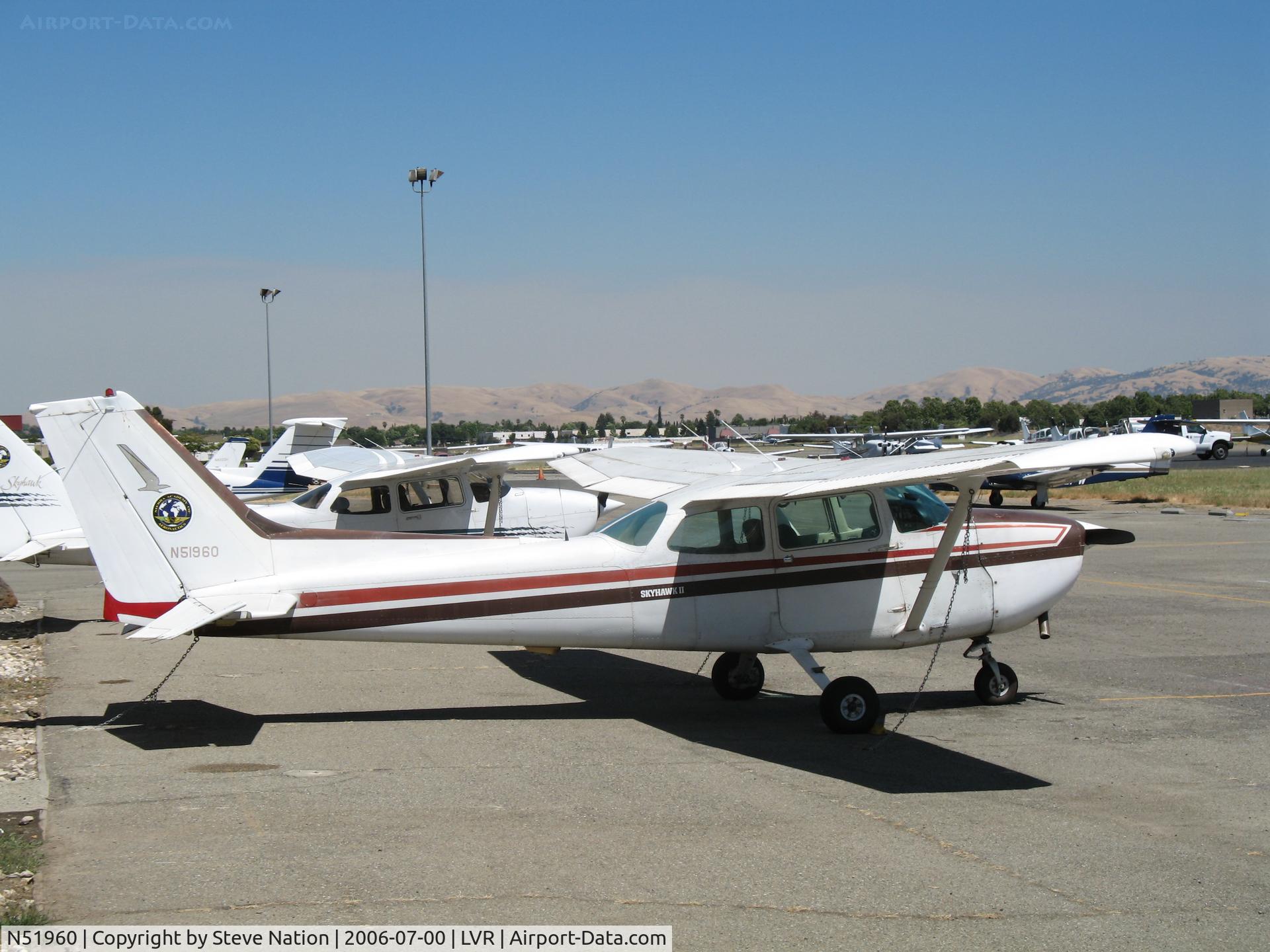 N51960, 1980 Cessna 172P C/N 17274384, Sierra Academy of Aeronautics (tail logo) 1980 Cessna 172P @ Livermore Municipal Airport, CA
