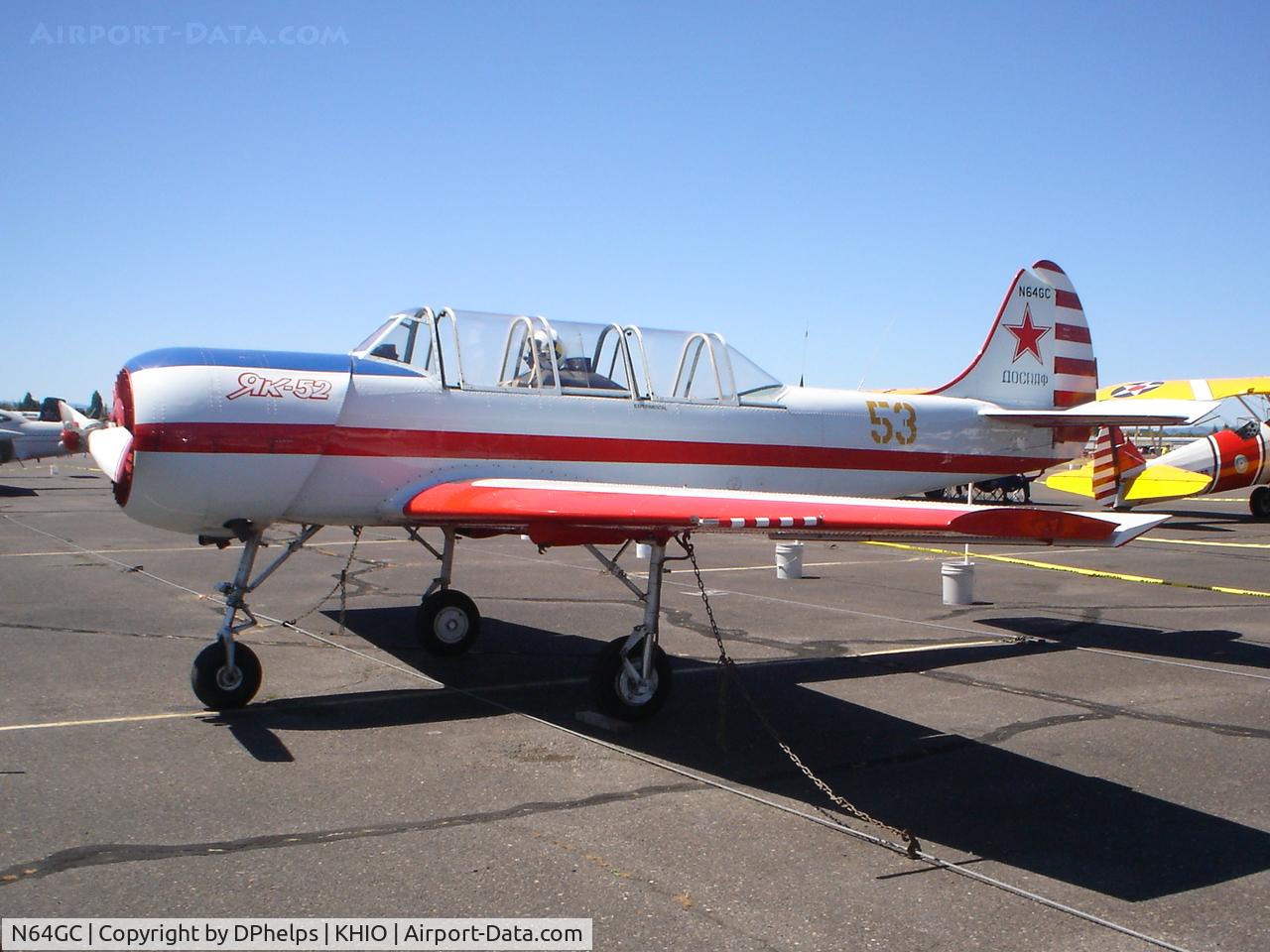 N64GC, 1985 Yakovlev Yak-52 C/N 855513, N64GC on static display Oregon International Airshow