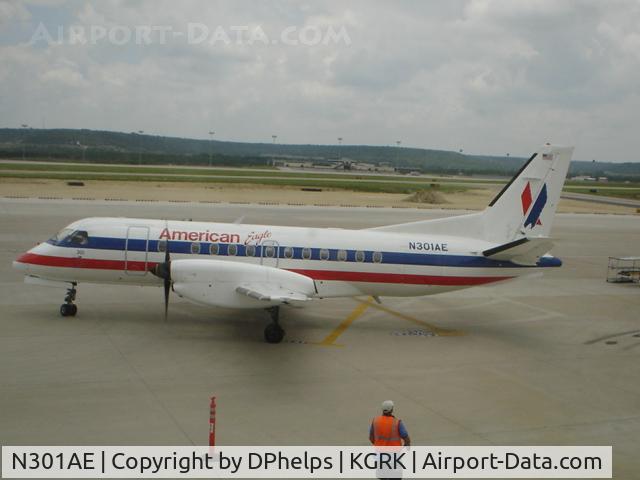 N301AE, 1992 Saab 340B C/N 340B-301, N301AE leaving for DFW, at GRK