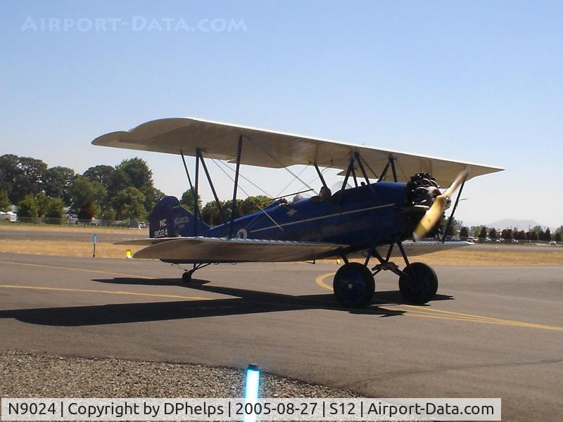 N9024, 1928 Curtiss-Wright Travel Air 4000 C/N 826, N9024 taxies in after giving a lucky person, a ride at the Albany, OR Airshow!