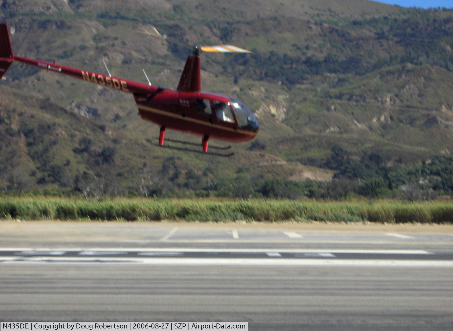 N435DE, 2005 Robinson R44 Raven II C/N 10605, 2005 Robinson R44 RAVEN II, Lycoming IO-540 derated to 245 Hp for takeoff 205 Hp continuous, departure Runway 22