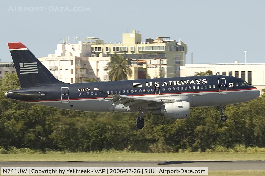 N741UW, 2000 Airbus A319-112 C/N 1269, US Airways Airbus A319