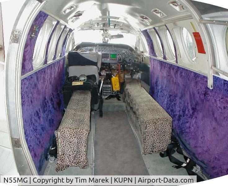 N55MG, 1968 Beech B90 King Air C/N LJ-391, Cockpit View from Aft