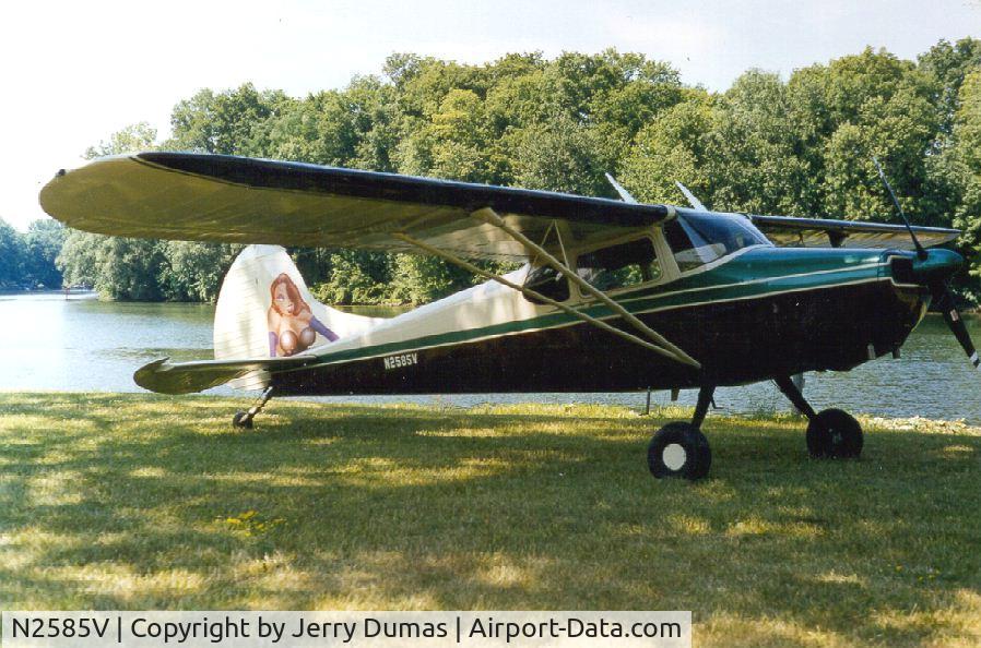 N2585V, 1948 Cessna 170 C/N 18090, Seneca River, Baldwinsville NY about 1995