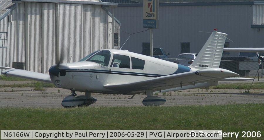 N6166W, 1964 Piper PA-28-140 Cherokee C/N 28-20184, Headed for the end of Runway 2, on a beautiful day for flying
