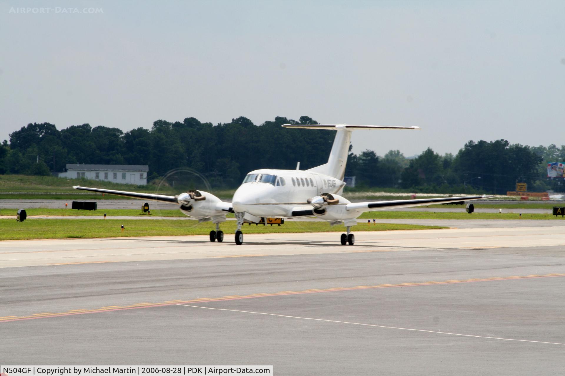 N504GF, 1983 Beech B200 King Air C/N BB-1156, Taxing back from run ups.