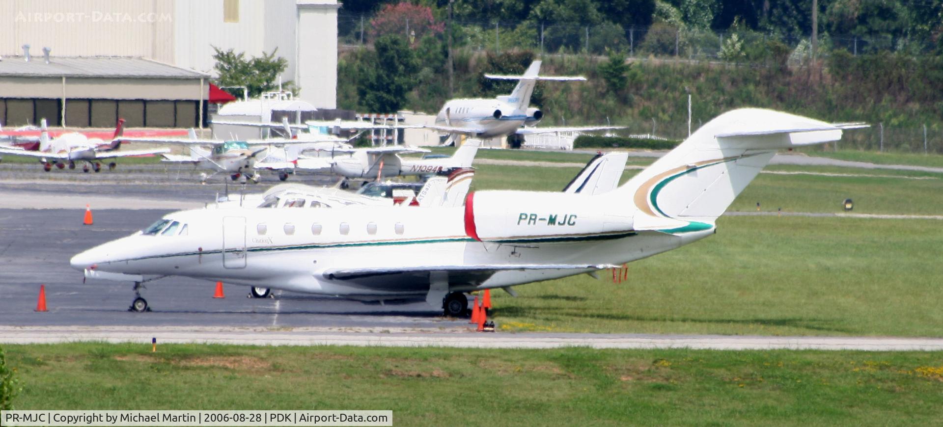 PR-MJC, 2005 Cessna 750 Citation X Citation X C/N 750-0237, Visitor from Brazil (MJC - My Jesus Christ)