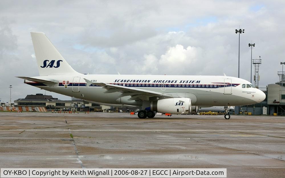 OY-KBO, 2006 Airbus A319-131 C/N 2850,  On its first visit to MAN operating SK539