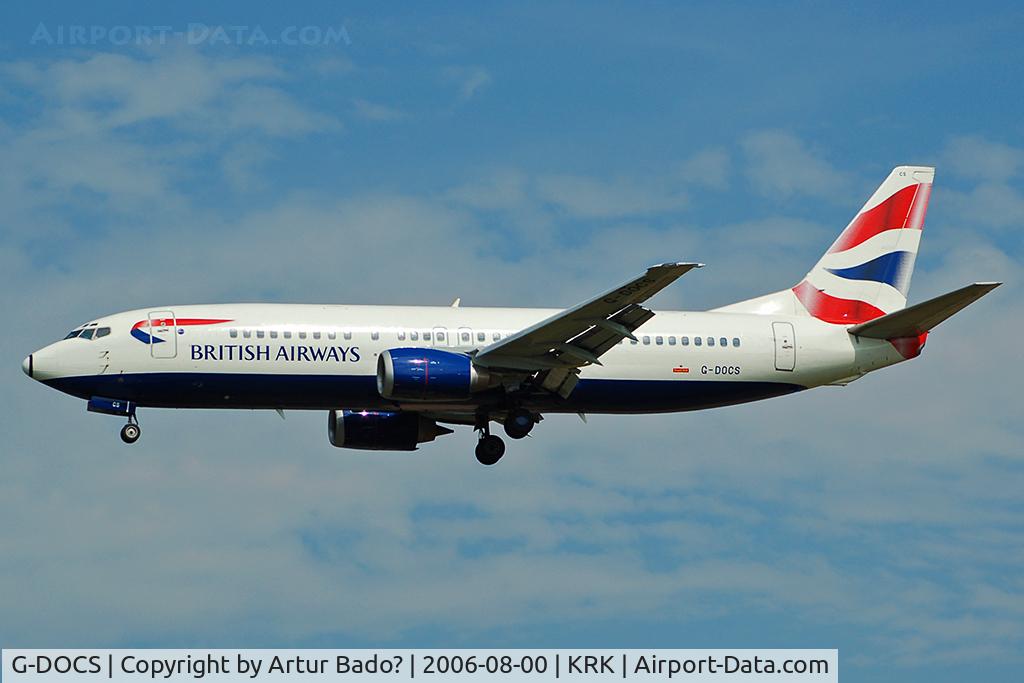 G-DOCS, 1992 Boeing 737-436 C/N 25852, British Airways