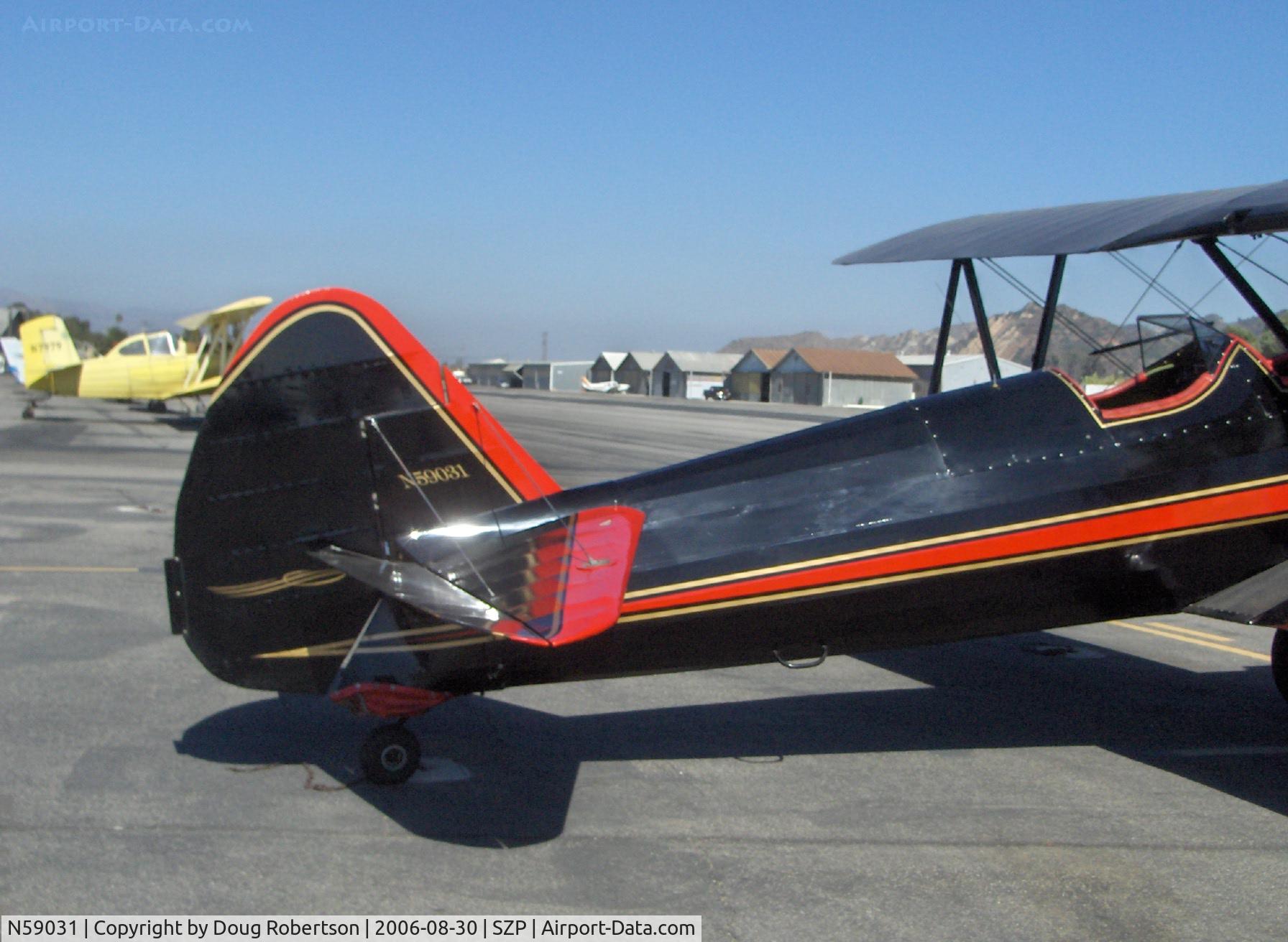 N59031, 1941 Boeing A75N1(PT17) C/N 75-3808, 1941 Boeing Stearman A75N1, Continental W670 220 Hp, tail