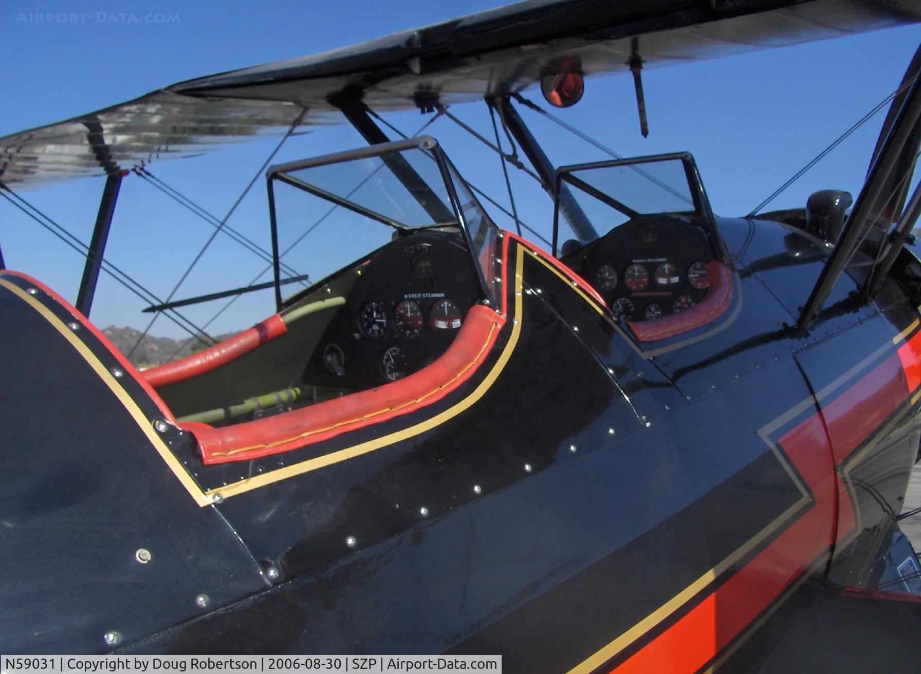 N59031, 1941 Boeing A75N1(PT17) C/N 75-3808, 1941 Boeing Stearman A75N1, cockpits