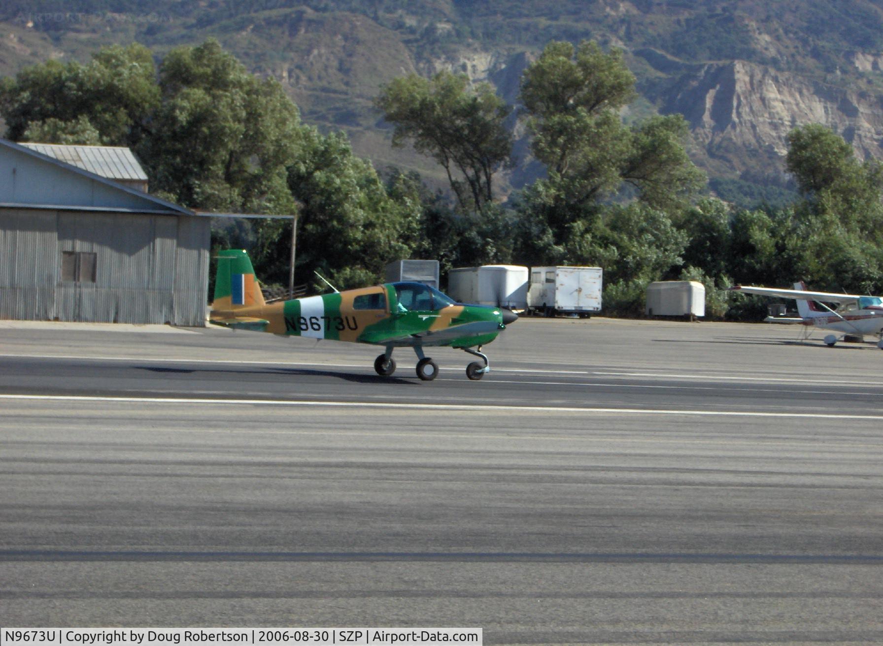 N9673U, Grumman American AA-1C Lynx C/N AA1C0092, Grumman American AA-1C T-CAT, Lycoming O-235-L2C 115 Hp, takeoff roll Runway 22