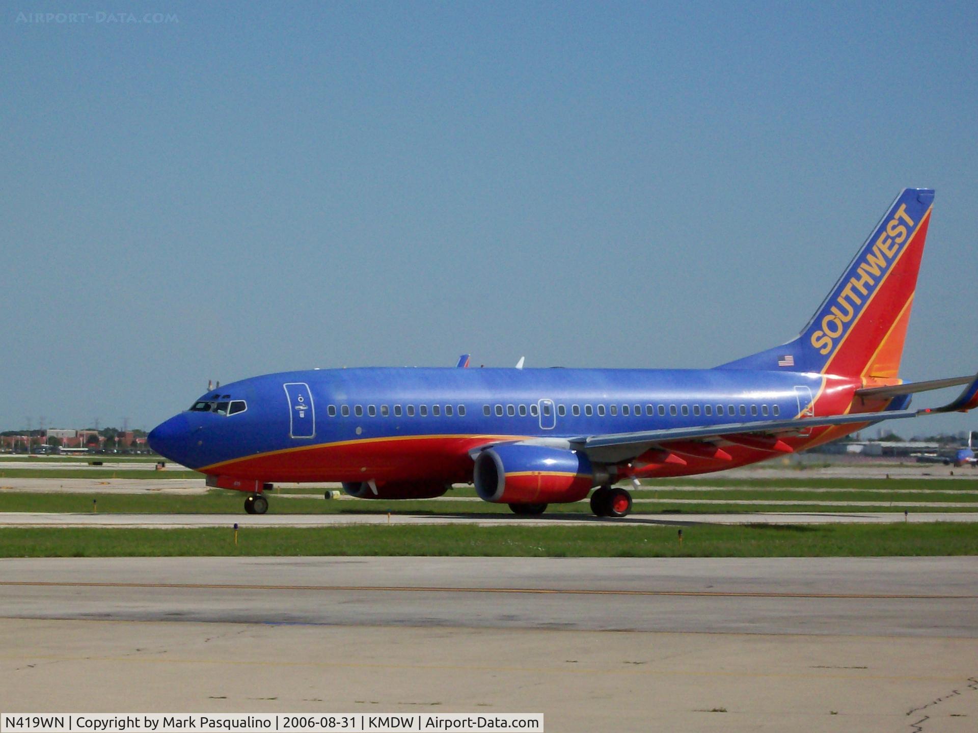 N419WN, 2001 Boeing 737-7H4 C/N 29824, Boeing 737-700