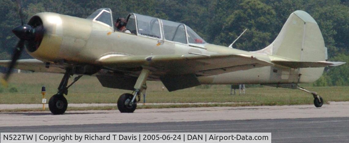 N522TW, 2003 Yakovlev (Aerostar) Yak-52TW C/N 0312407, 2003-YAK-52TW in Danville Va.
