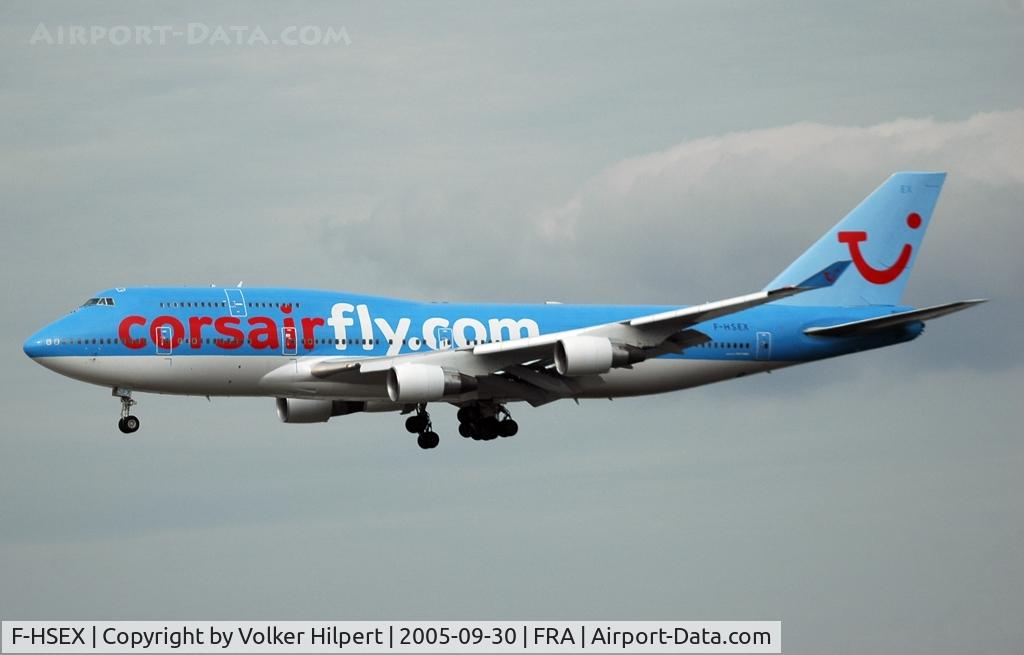 F-HSEX, 1993 Boeing 747-422 C/N 26878, on final at frankfurt/main