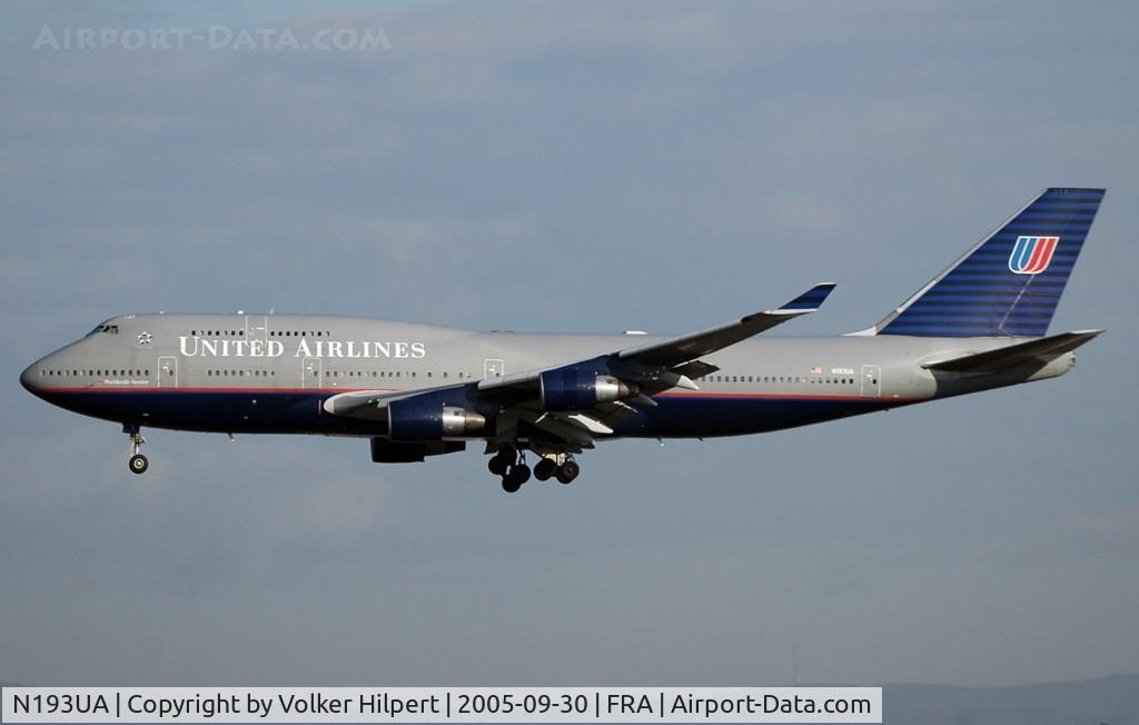 N193UA, 1996 Boeing 747-422 C/N 26890, on final at Frankfurt/Main