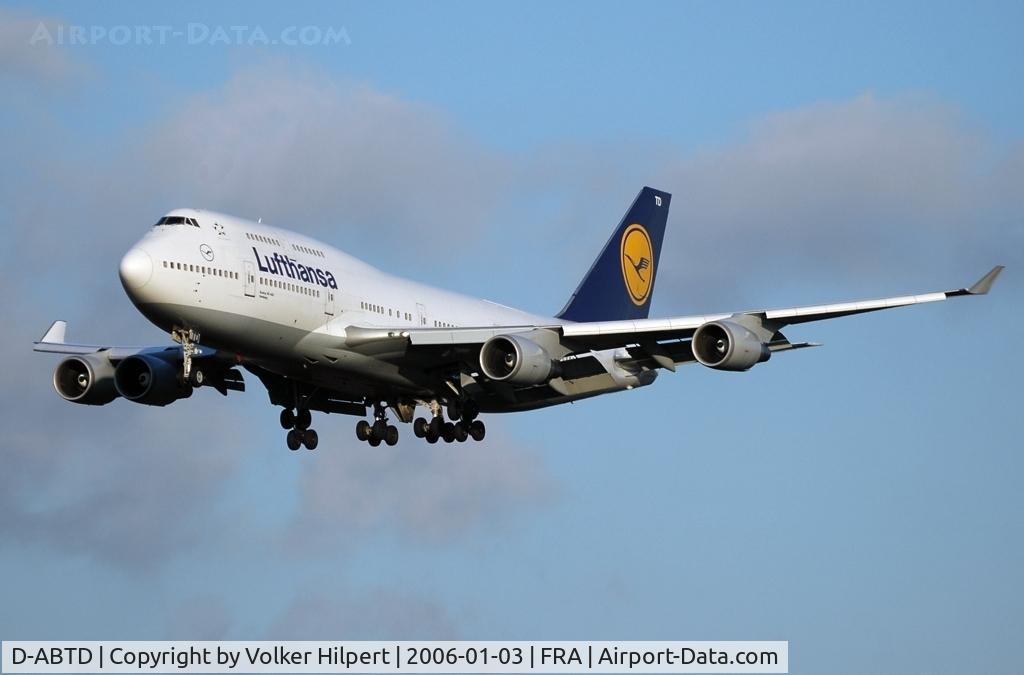 D-ABTD, 1990 Boeing 747-430M C/N 24715, on final at Frankfurt/main