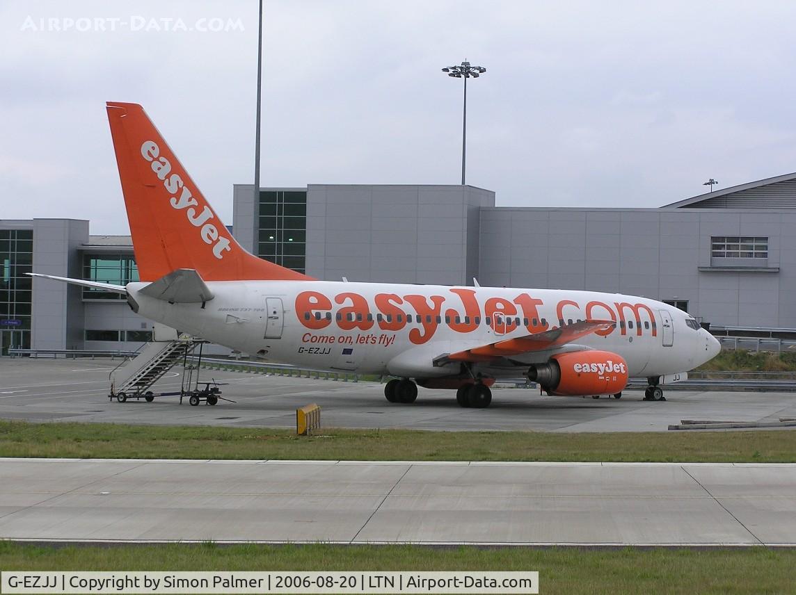 G-EZJJ, 2002 Boeing 737-73V C/N 30245, Boeing 737-73V of EasyJet at Luton airport