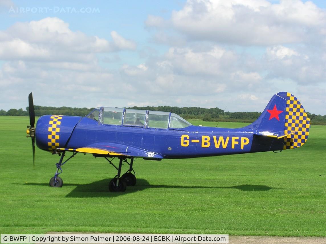 G-BWFP, 1985 Bacau Yak-52 C/N 855503, Romanian-built Yakovlev Yak-52 at Sywell