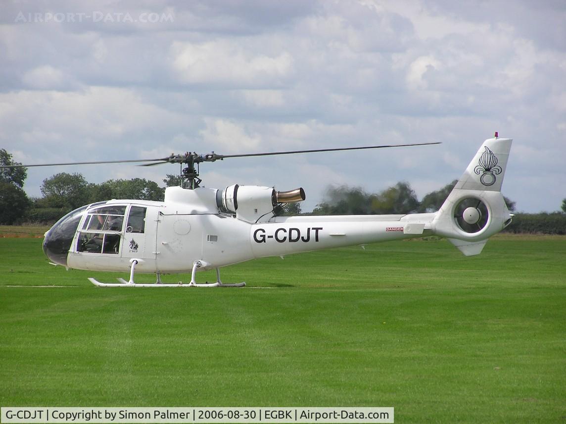 G-CDJT, 1978 Aerospatiale SA-341G Gazelle C/N 1509, SA341G Gazelle 1 about to depart from Sywell