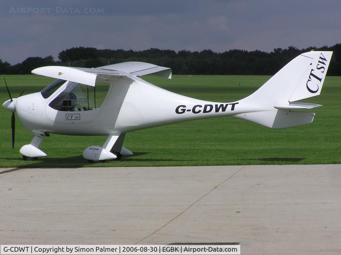 G-CDWT, 2006 Flight Design CTSW C/N 8162, Flight Design CT SW under a threatening sky at Sywell