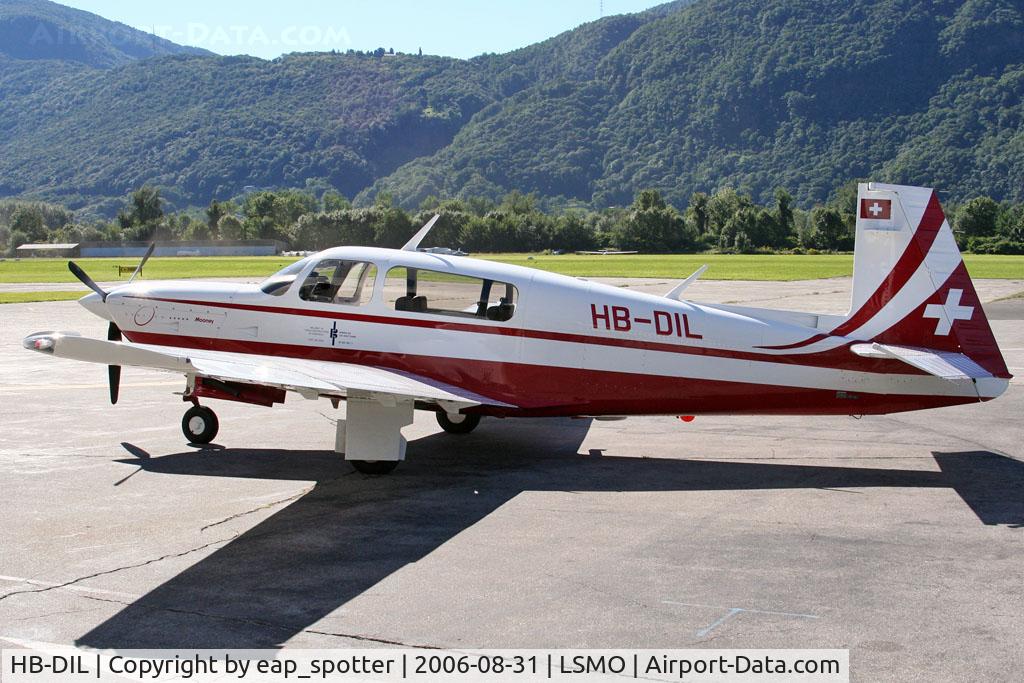 HB-DIL, 1997 Mooney M20R Ovation C/N 29-0102, on fueling-aerea