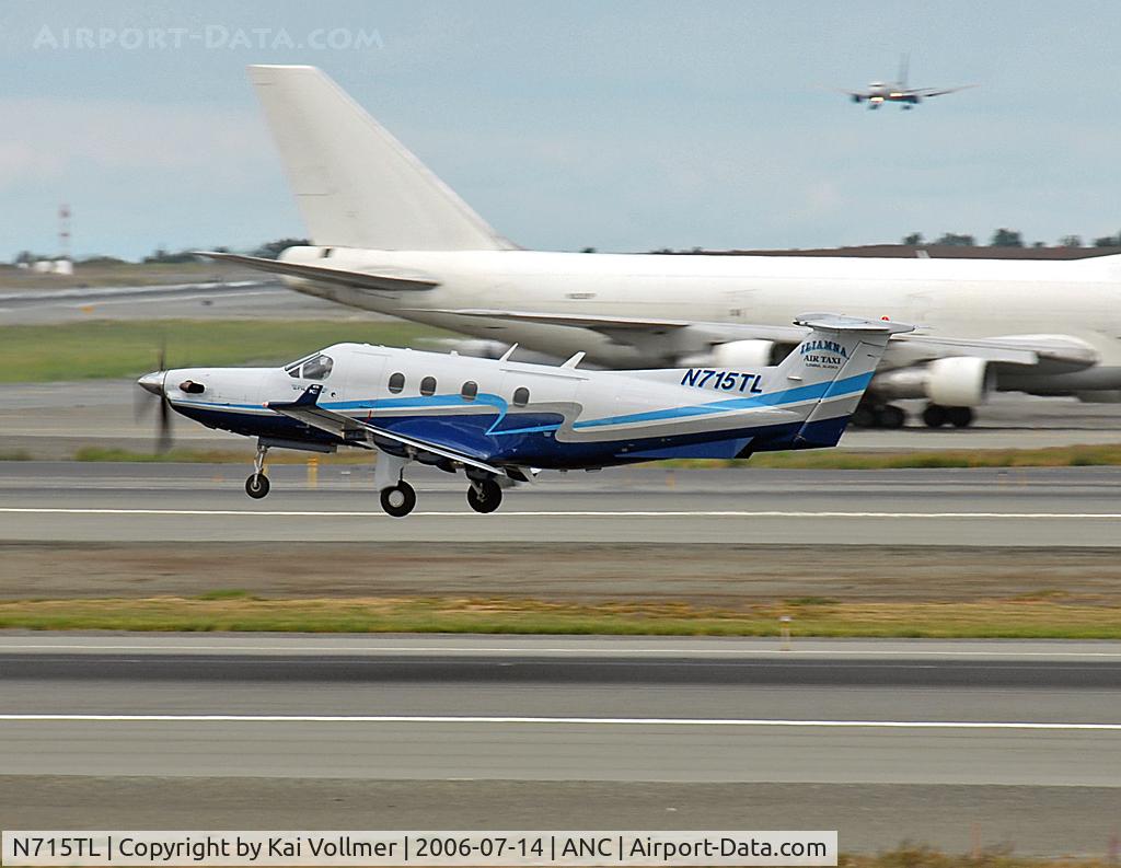 N715TL, 2004 Pilatus PC-12/45 C/N 548, taking off Rwy 24L