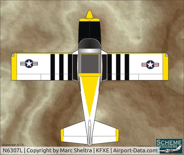 N6307L, 1971 American Aviation AA-1A Trainer C/N AA1A-0307, New scheme 2005 by Marc Sheltra