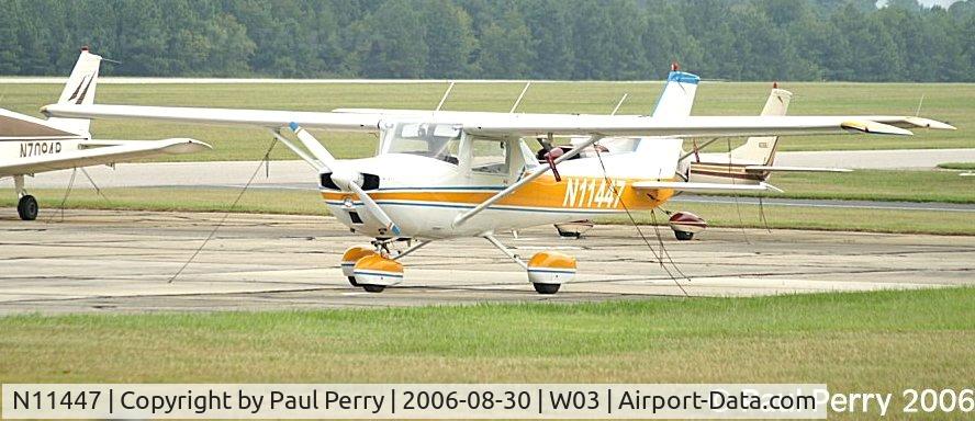 N11447, 1973 Cessna 150L C/N 15075429, Bright colors, this time from the port side