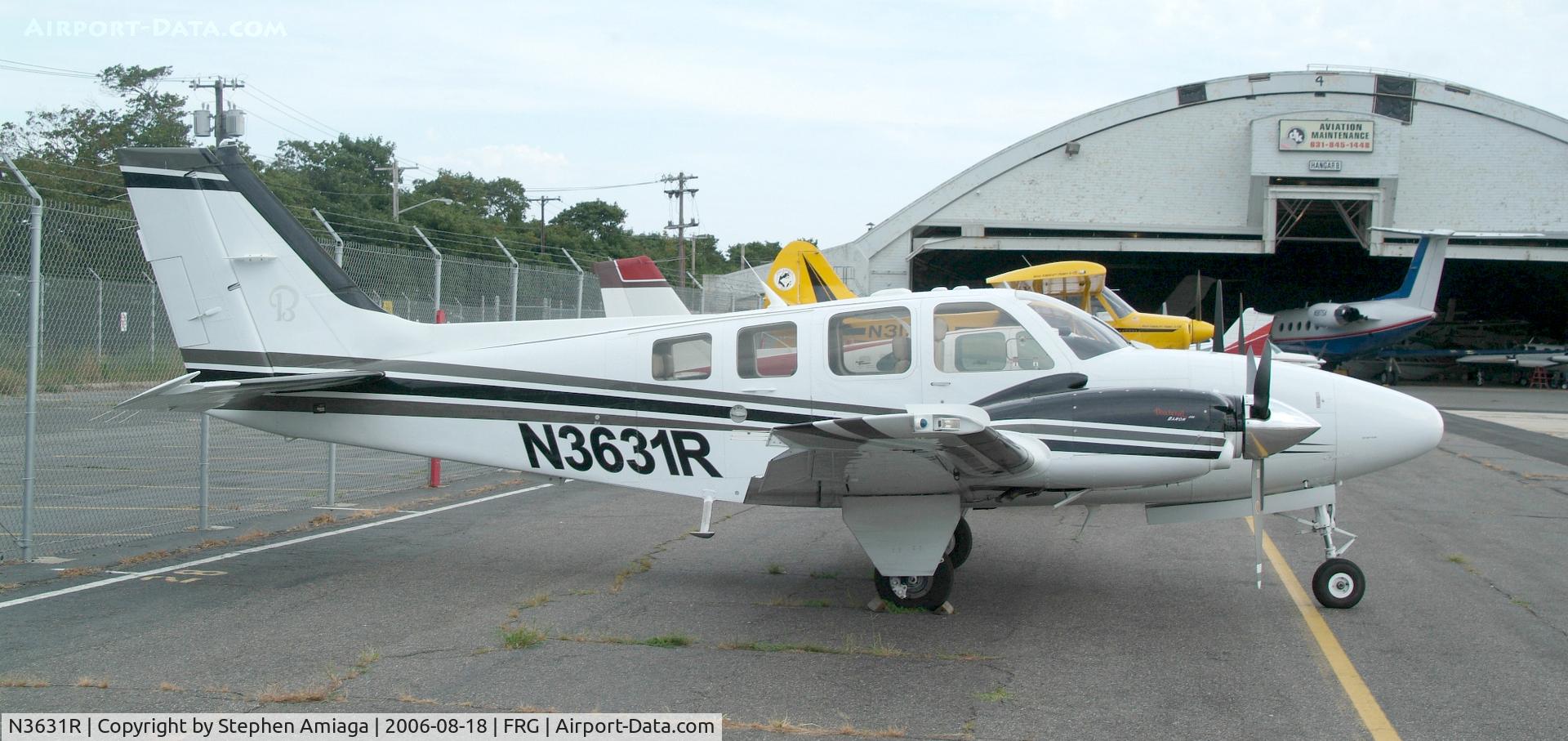 N3631R, Raytheon Aircraft Company G58 Baron C/N TH-2131, Baron on the ramp at Republic.