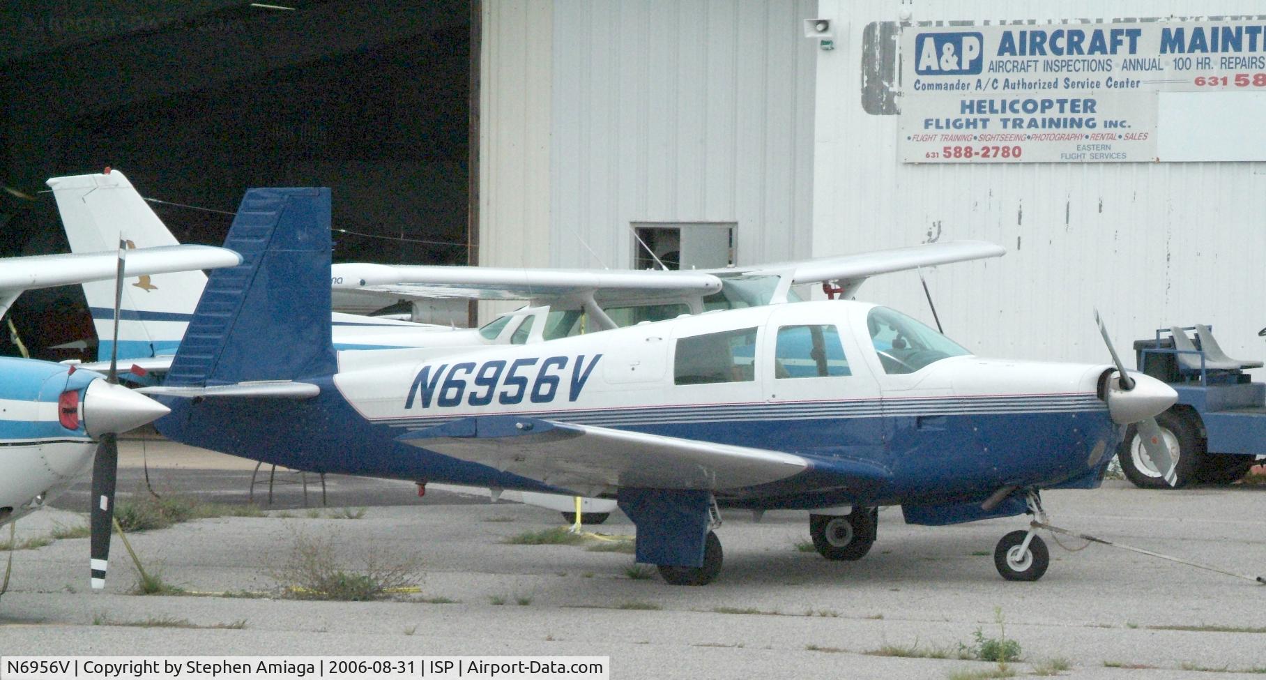N6956V, 1975 Mooney M20C Ranger C/N 20-1189, Mooney M20 on the A&P ramp...