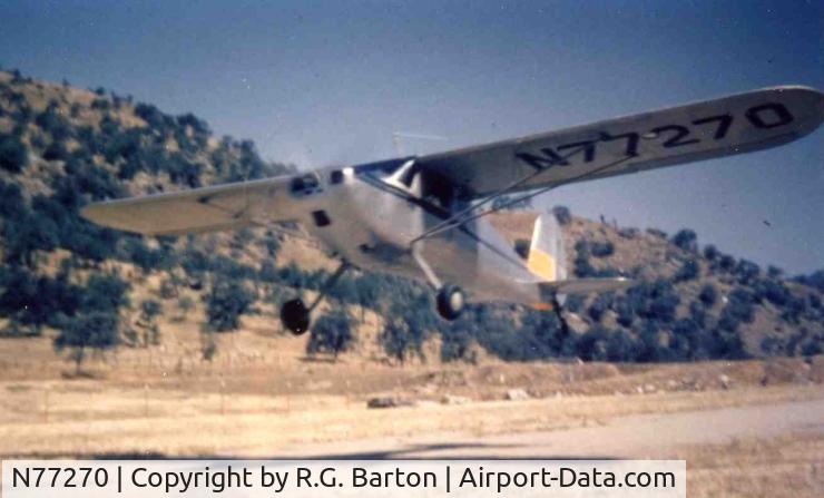 N77270, 1946 Cessna 140 C/N 11483, T.O., Springville, CA