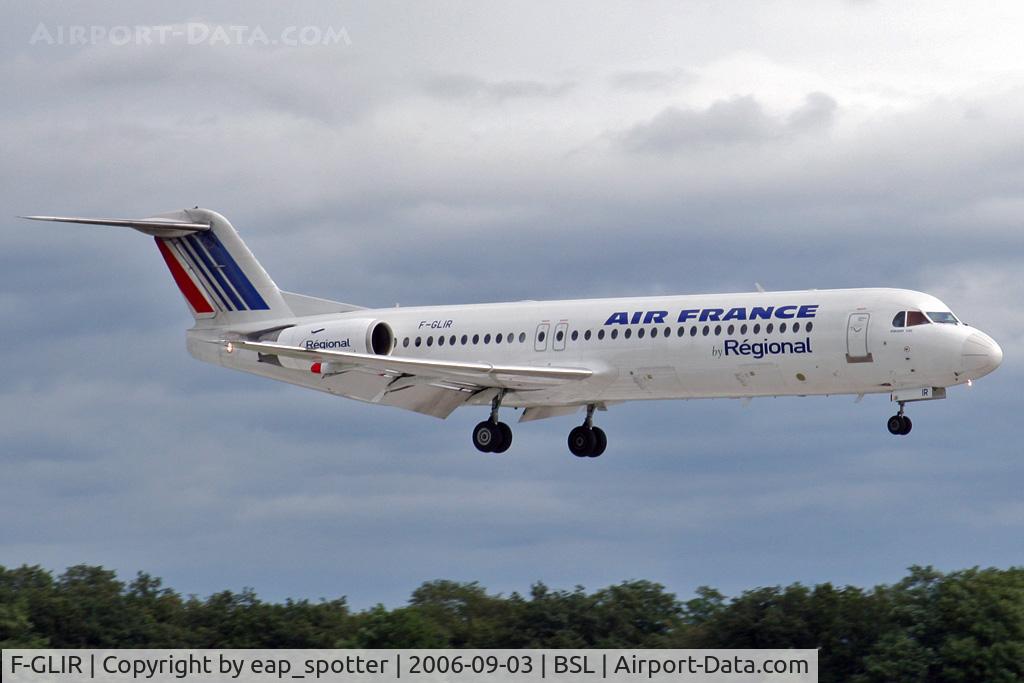 F-GLIR, 1994 Fokker 100 (F-28-0100) C/N 11509, inbound from CDG