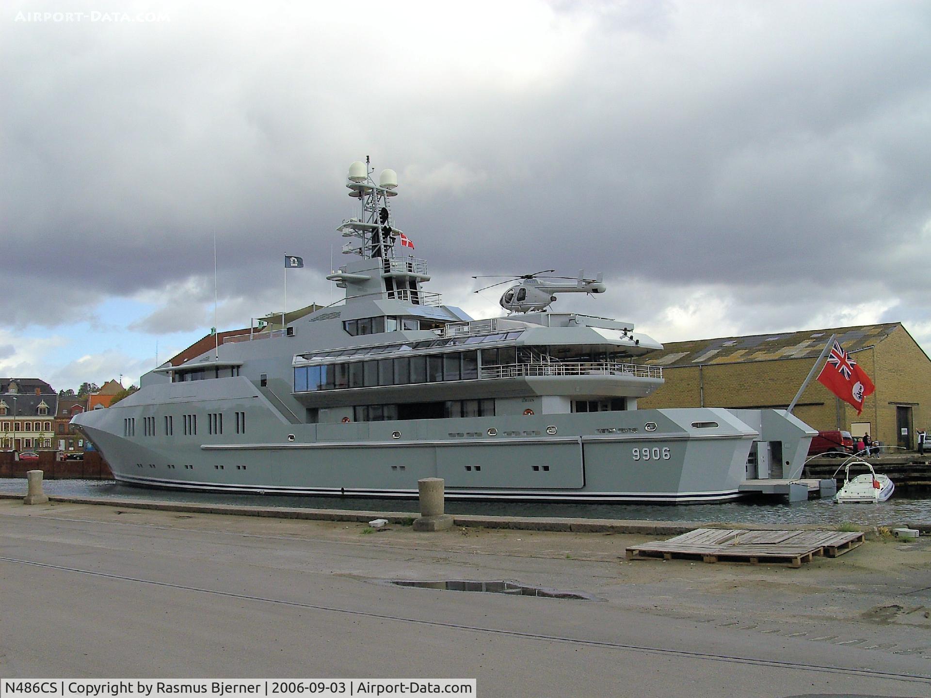 N486CS, 1997 McDonnell Douglas 500N C/N LN083, N486CS on SKAT in Horsens Harbour, Denmark