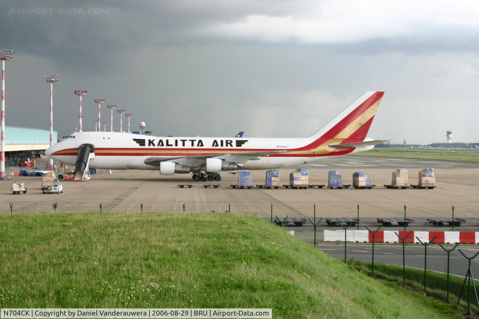 N704CK, 1980 Boeing 747-209F C/N 22299, juet arrived on apron