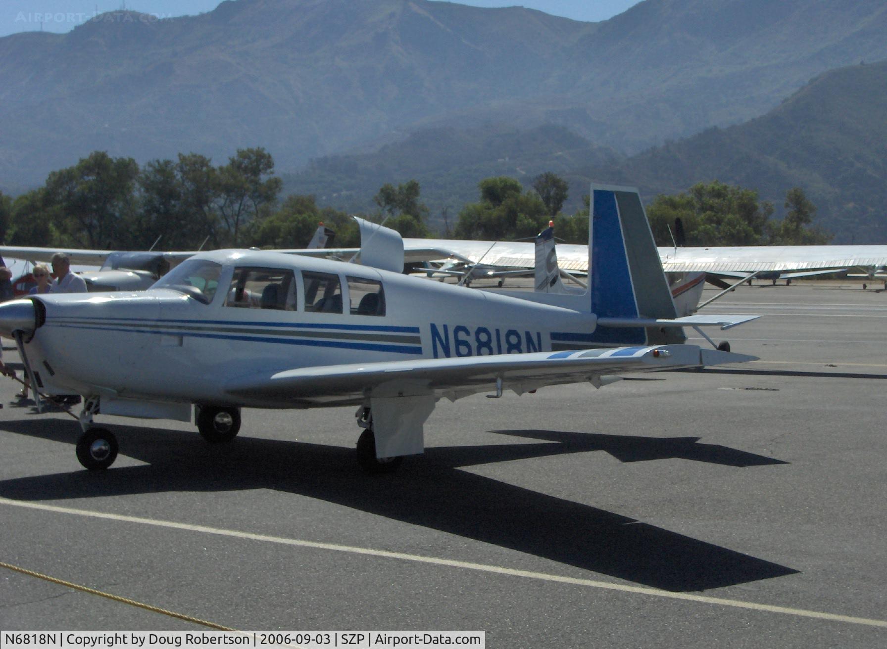 N6818N, Mooney M-20G Statesman C/N 680106, 1968 Mooney M20G STATESMAN, Lycoming O&VO-360 180 Hp