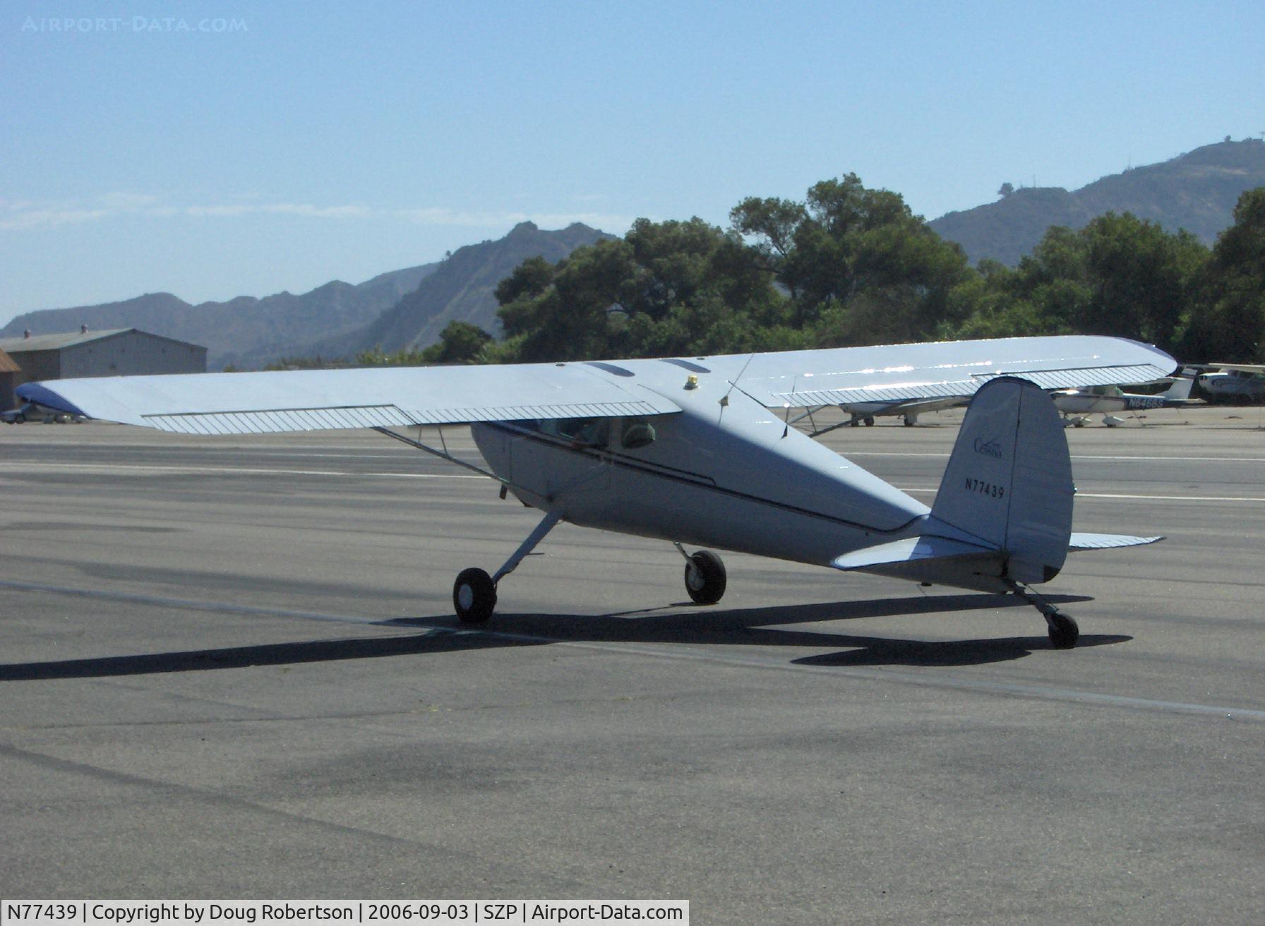 N77439, 1947 Cessna 140 C/N 11881, 1947 Cessna 140, Continental C85 85 Hp, taxi after landing