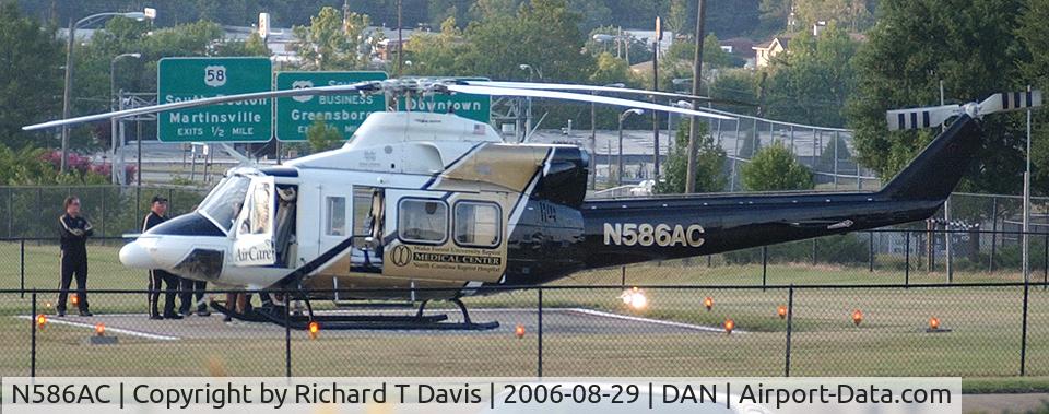 N586AC, 1990 Bell 412SP C/N 36009, 1990 Bell 412 at Danville Lifesaving Crew Heliport  in Va.