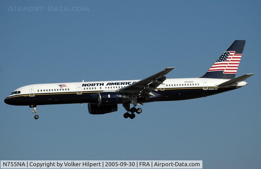 N755NA, 2000 Boeing 757-28A C/N 30043, on final at Frankfurt/main