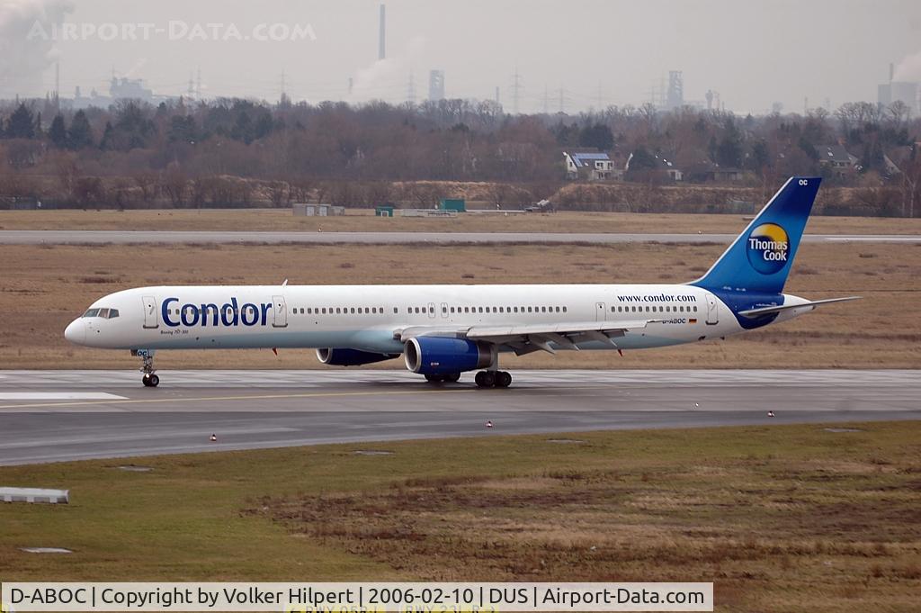 D-ABOC, 1998 Boeing 757-330 C/N 29015, bad weather at dus
