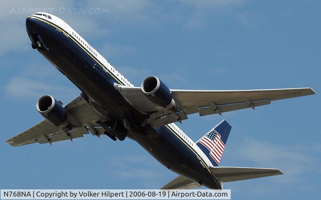 N768NA, 1999 Boeing 767-36NER C/N 29898, after take off at Ramstein