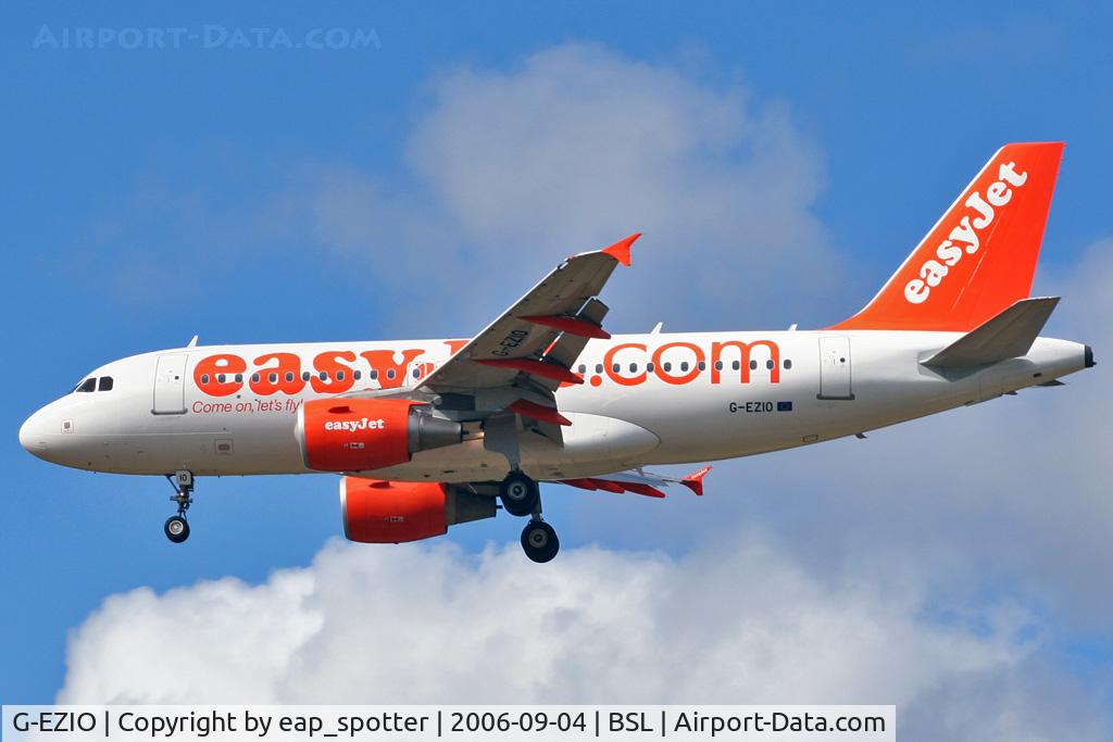 G-EZIO, 2005 Airbus A319-111 C/N 2512, inbound from London Luton 1 hrs delay