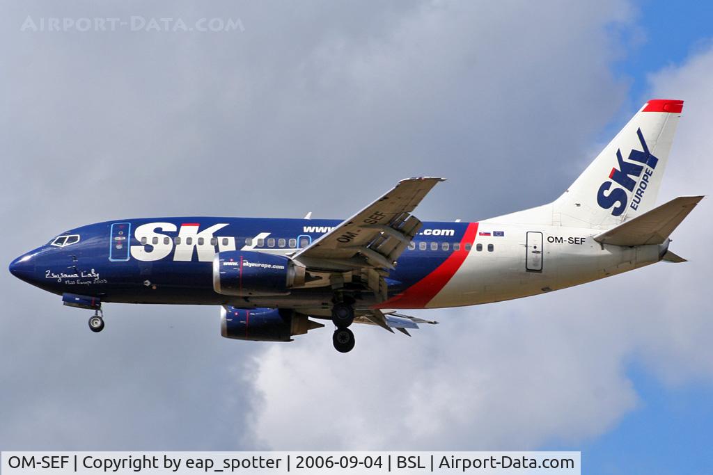 OM-SEF, 1992 Boeing 737-5Y0 C/N 25185, inbound from Bratislava as Relax 424