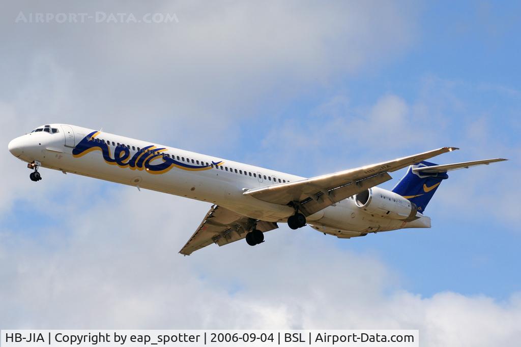 HB-JIA, 1997 McDonnell Douglas MD-90-30 C/N 53552, completing a flight to/from Djerba as FHE6151