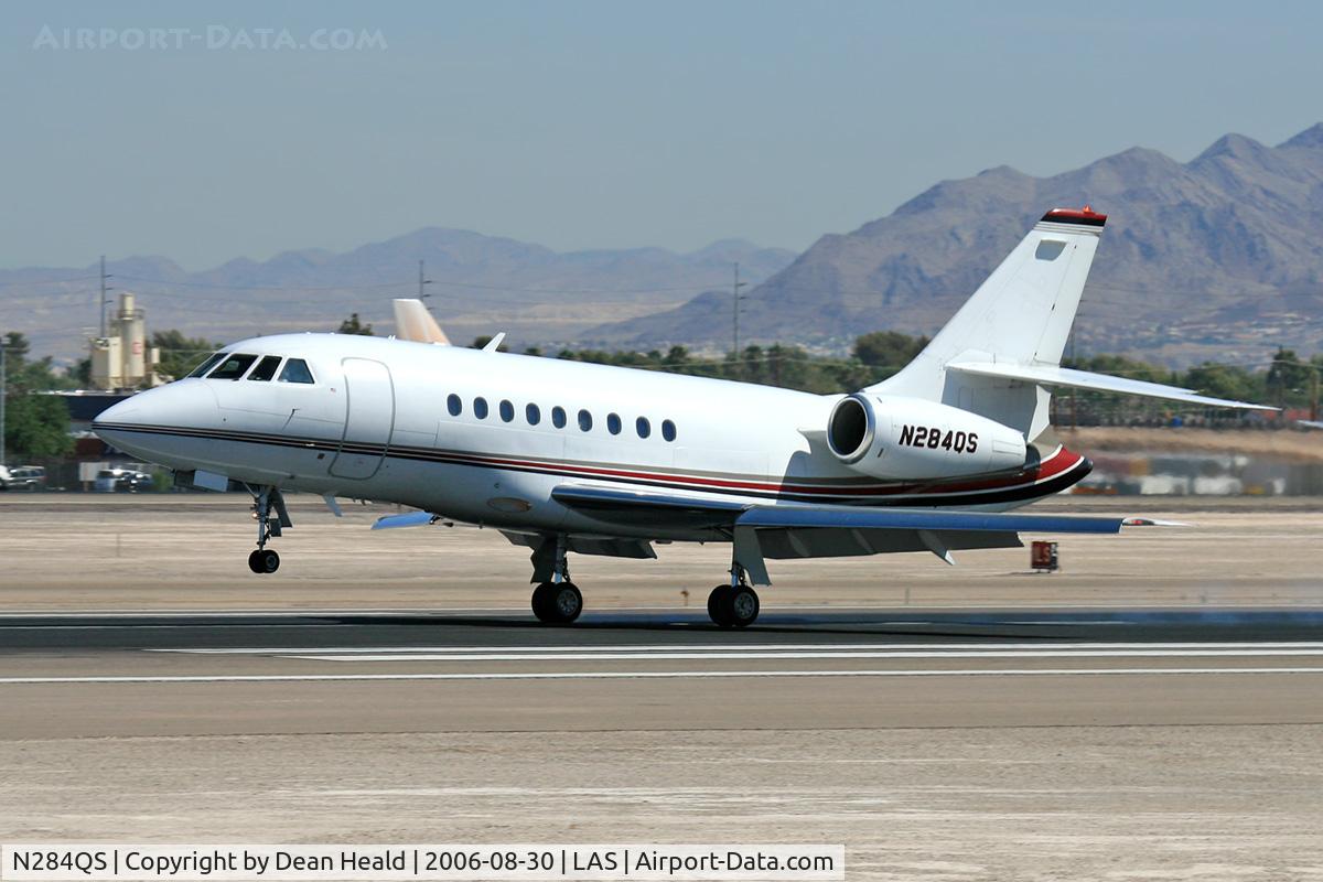 N284QS, 2002 Dassault Falcon 2000 C/N 185, 2002 Dassault Falcon 2000 N284QS making a nice landing on RWY 25L.