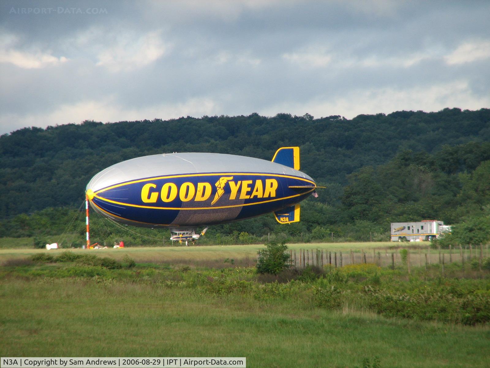 N3A, 1976 Goodyear GZ-20A C/N 4118, This blimp was in town for the Little League World Series.