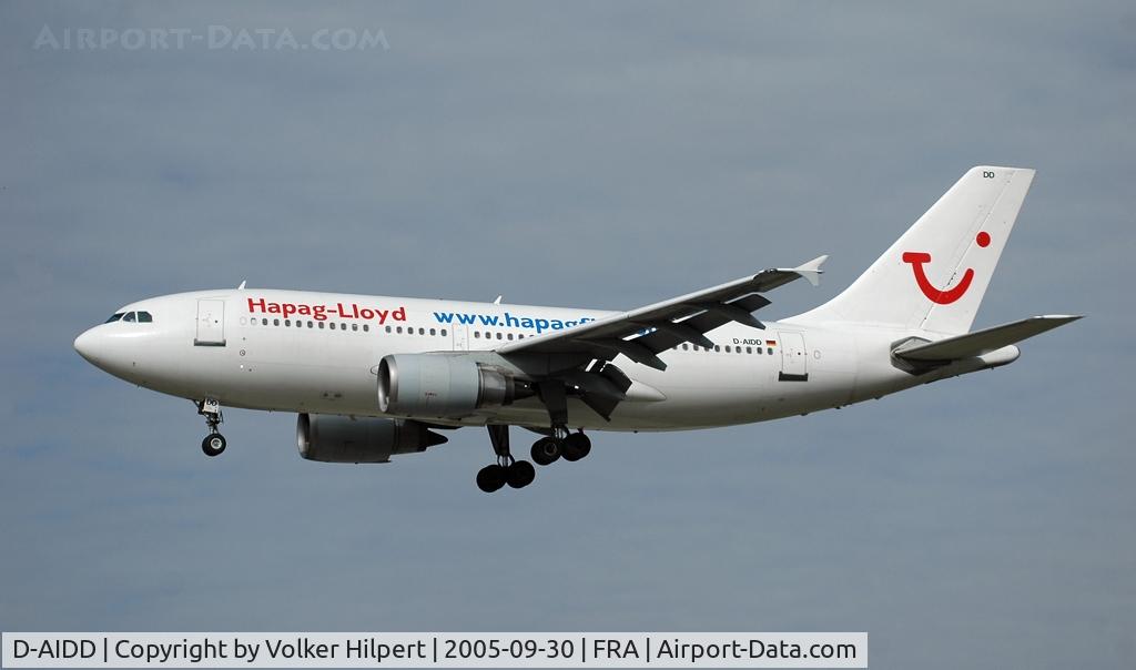 D-AIDD, 1989 Airbus A310-304 C/N 488, on final at fra